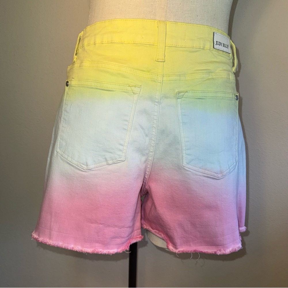 Judy Blue Somewhere Over The Rainbow High Rise Shorts Size L (9 - 11) - Picture 7 of 16